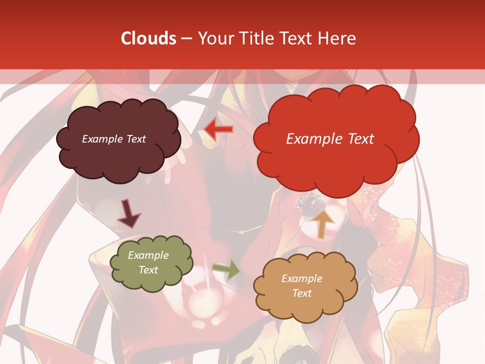 A Woman In A Red Dress With Long Hair PowerPoint Template