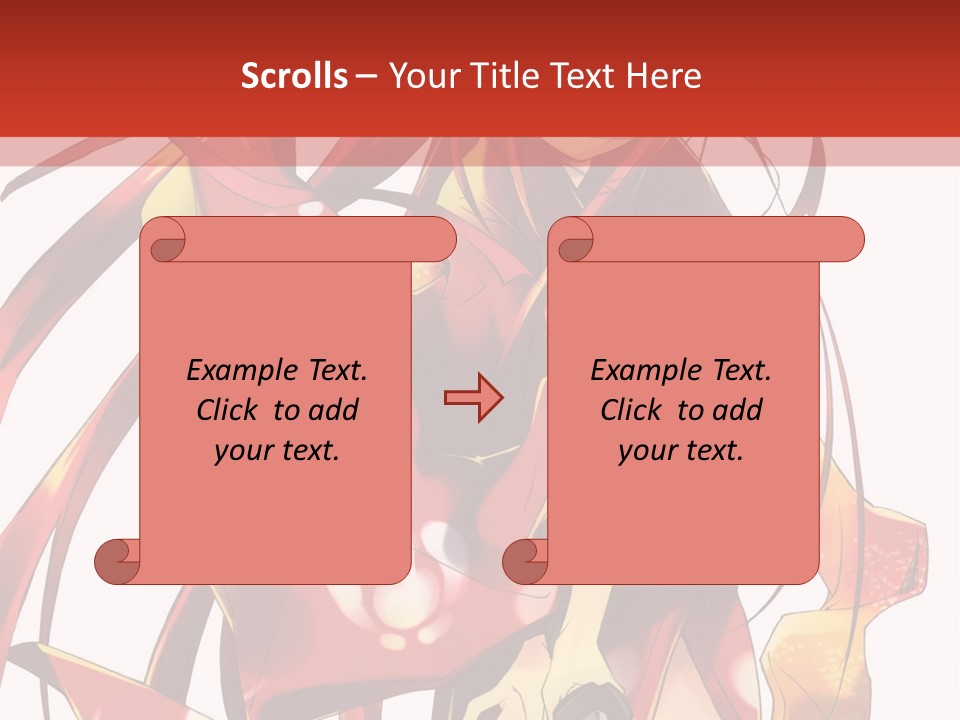 A Woman In A Red Dress With Long Hair PowerPoint Template
