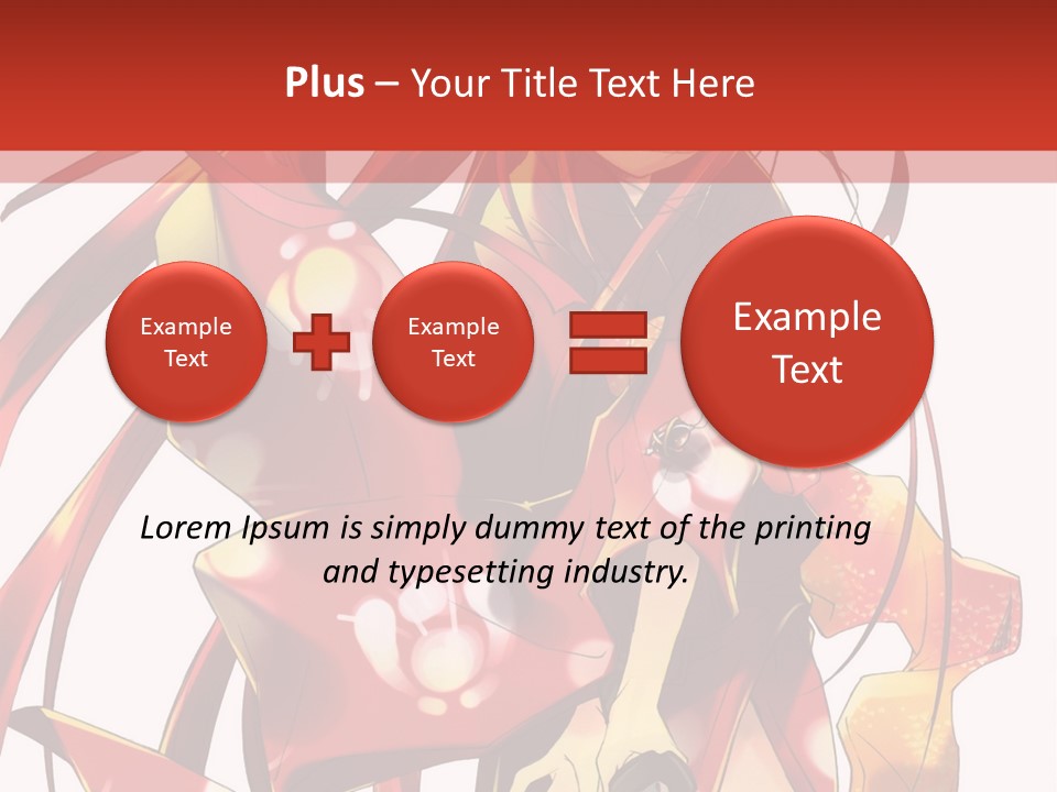 A Woman In A Red Dress With Long Hair PowerPoint Template