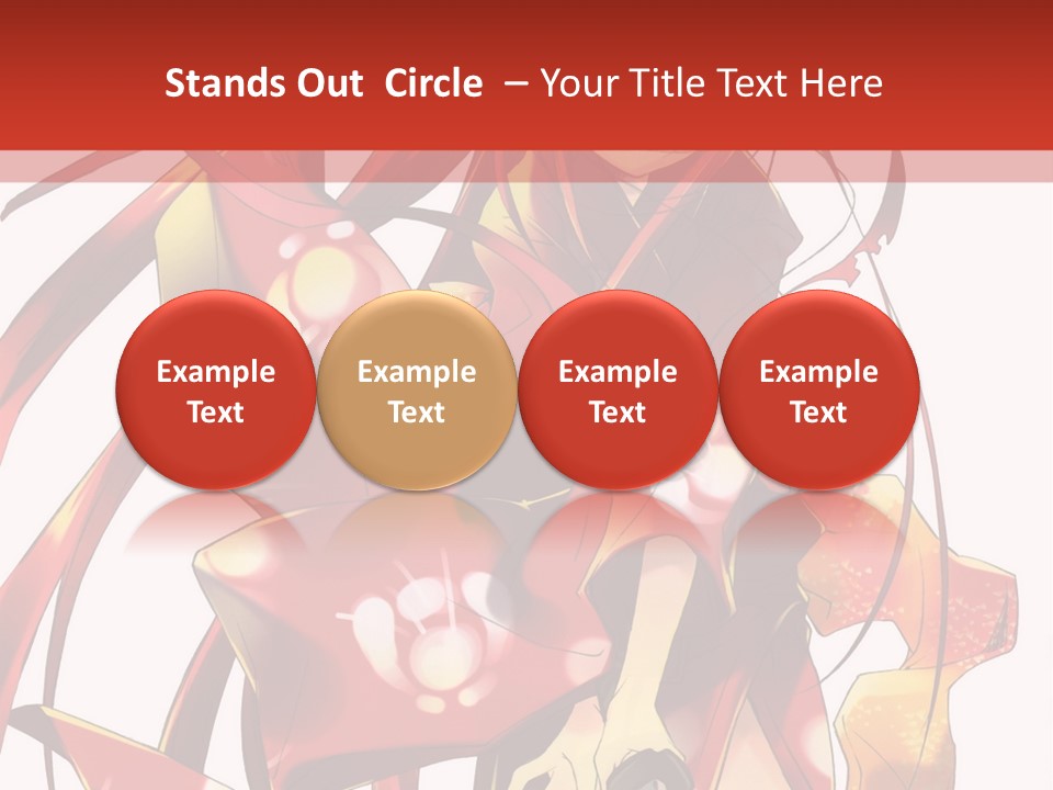 A Woman In A Red Dress With Long Hair PowerPoint Template