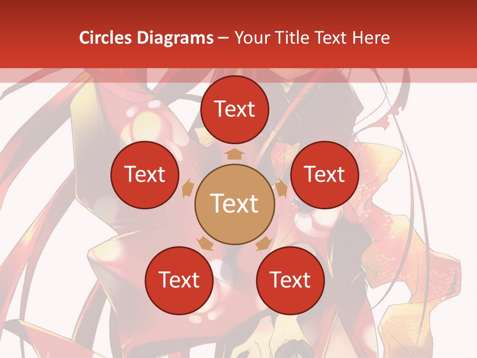 A Woman In A Red Dress With Long Hair PowerPoint Template