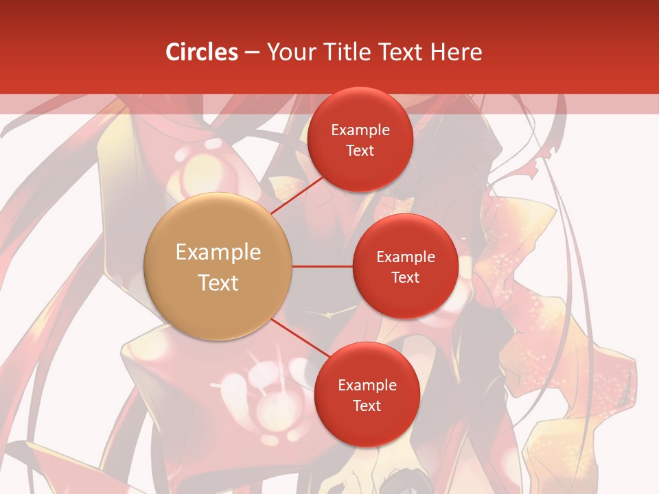 A Woman In A Red Dress With Long Hair PowerPoint Template