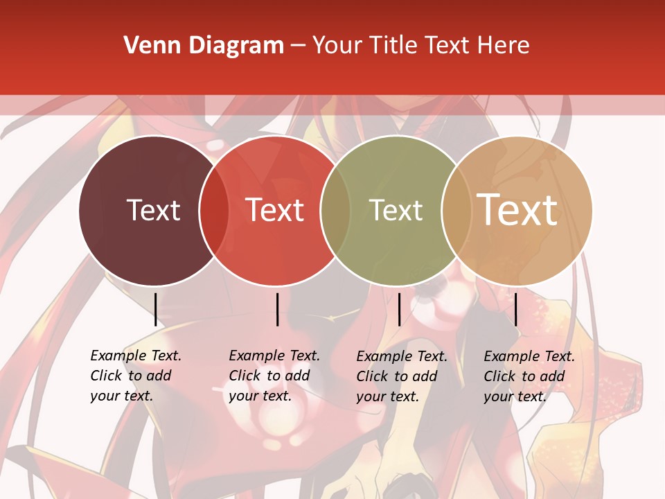 A Woman In A Red Dress With Long Hair PowerPoint Template