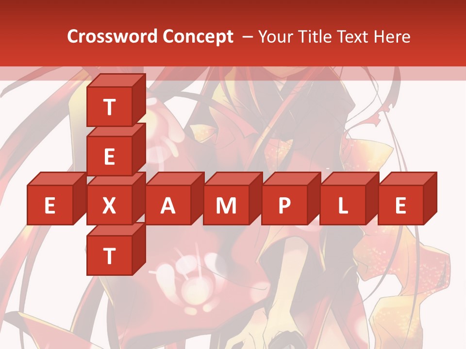 A Woman In A Red Dress With Long Hair PowerPoint Template