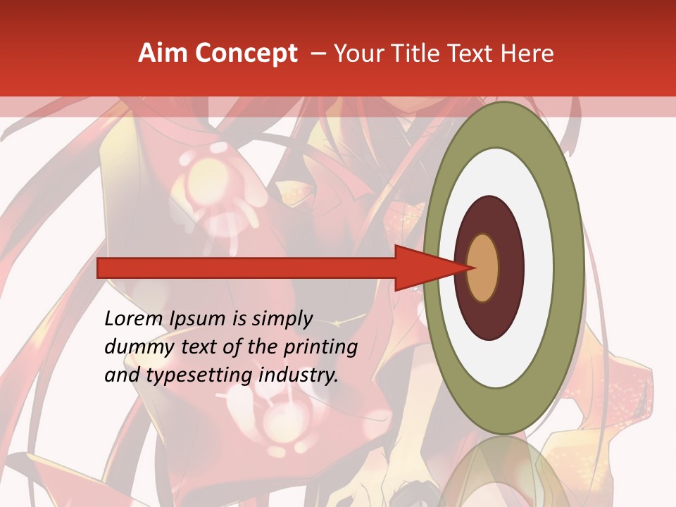 A Woman In A Red Dress With Long Hair PowerPoint Template