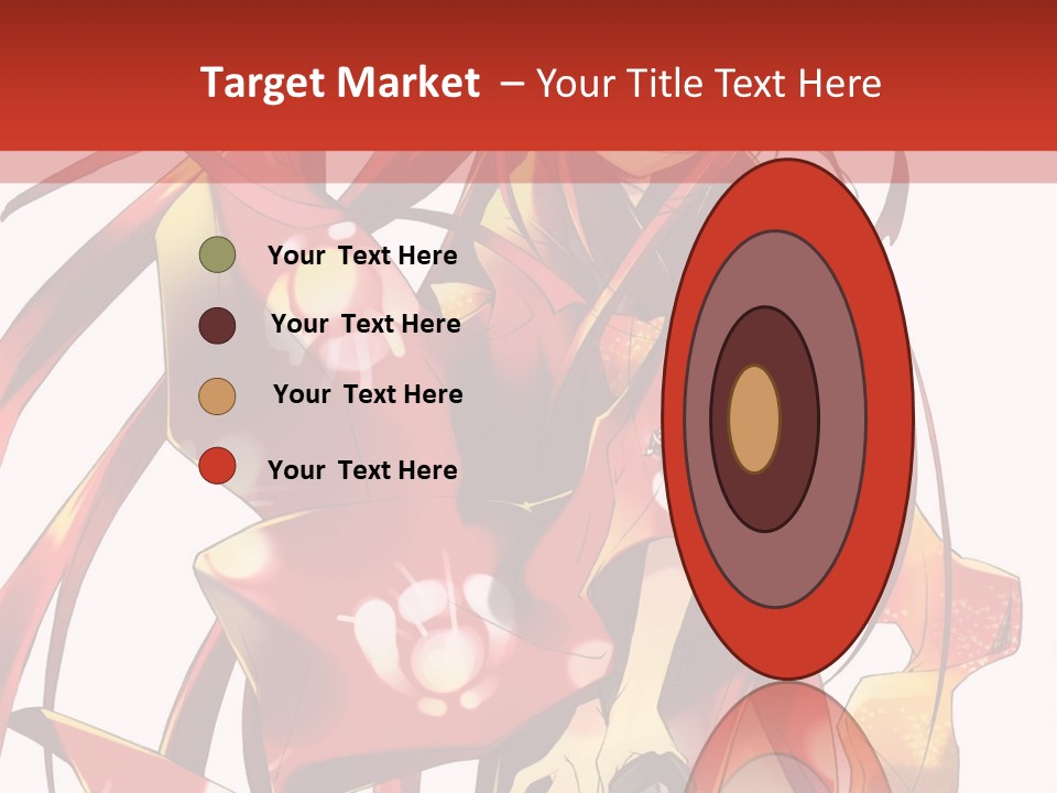 A Woman In A Red Dress With Long Hair PowerPoint Template