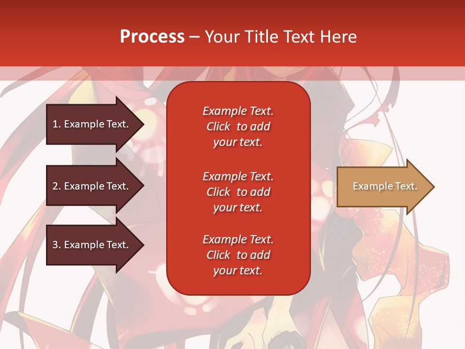 A Woman In A Red Dress With Long Hair PowerPoint Template