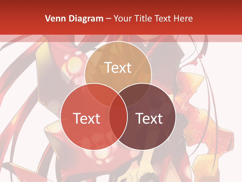 A Woman In A Red Dress With Long Hair PowerPoint Template