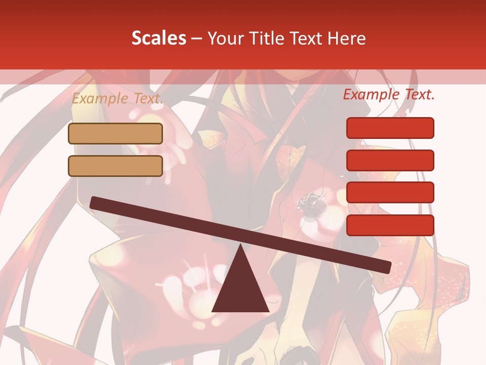 A Woman In A Red Dress With Long Hair PowerPoint Template