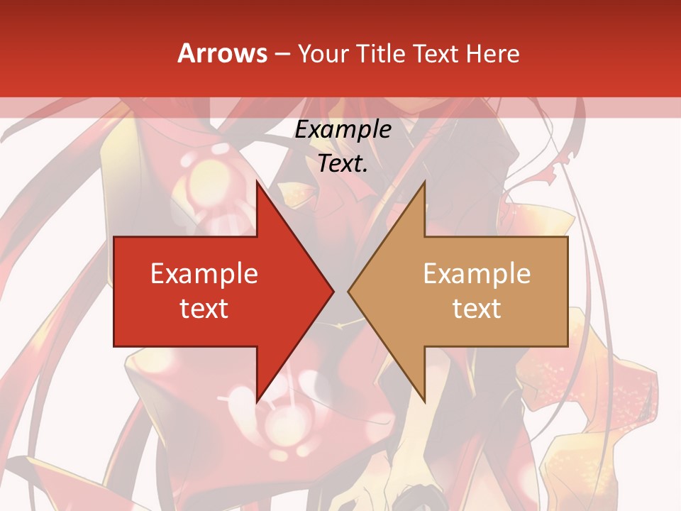 A Woman In A Red Dress With Long Hair PowerPoint Template