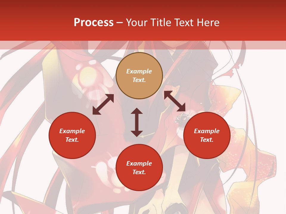 A Woman In A Red Dress With Long Hair PowerPoint Template