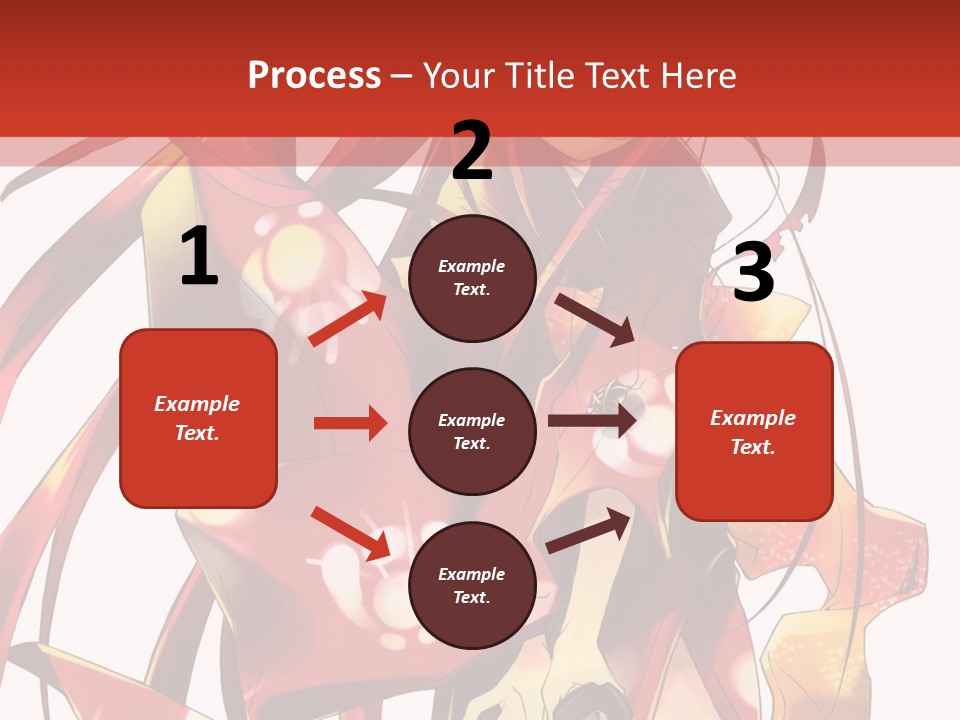 A Woman In A Red Dress With Long Hair PowerPoint Template