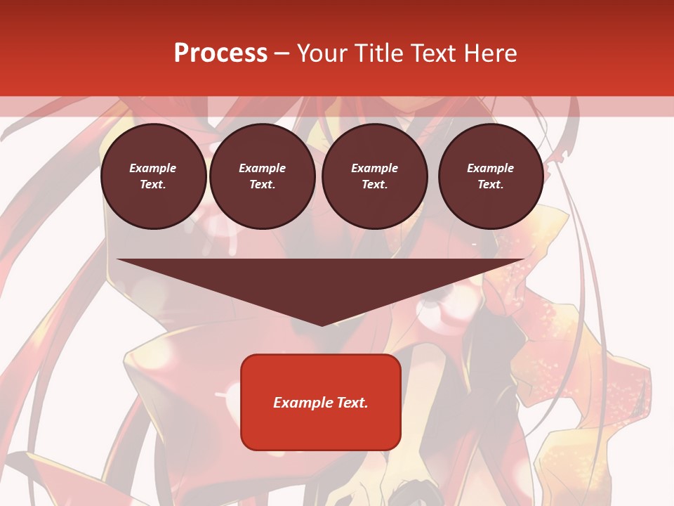 A Woman In A Red Dress With Long Hair PowerPoint Template