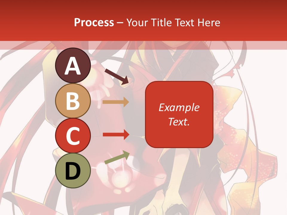 A Woman In A Red Dress With Long Hair PowerPoint Template