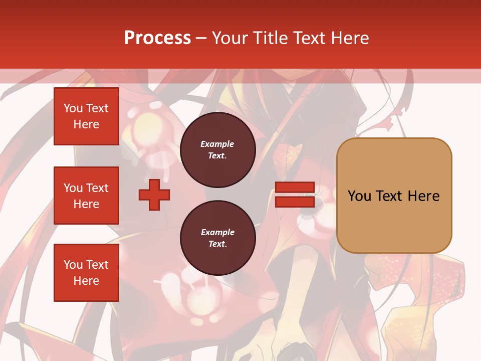 A Woman In A Red Dress With Long Hair PowerPoint Template