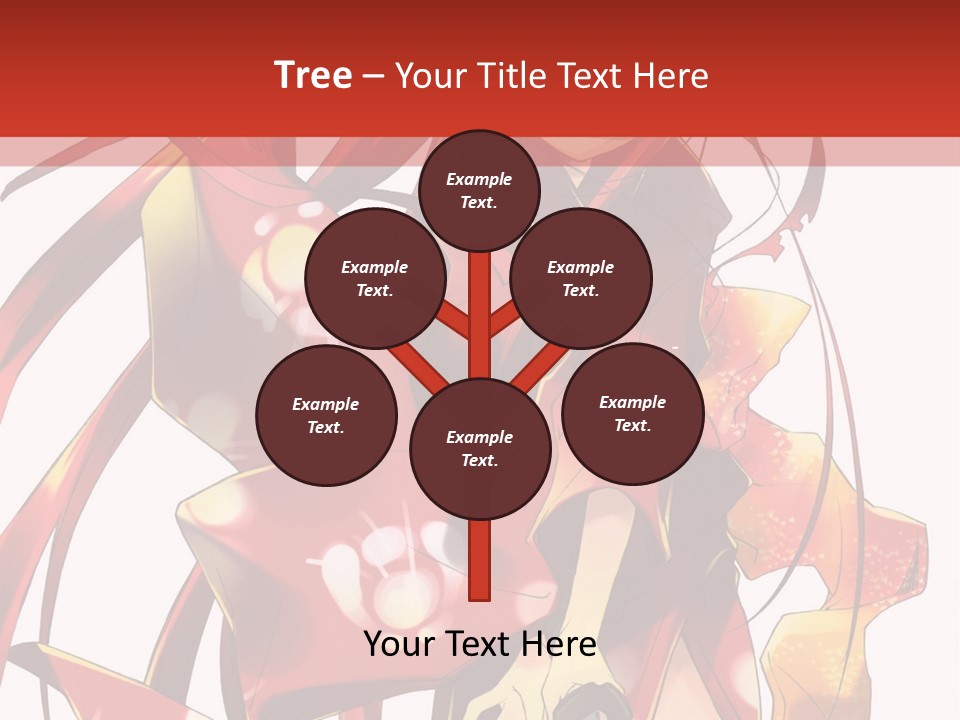 A Woman In A Red Dress With Long Hair PowerPoint Template