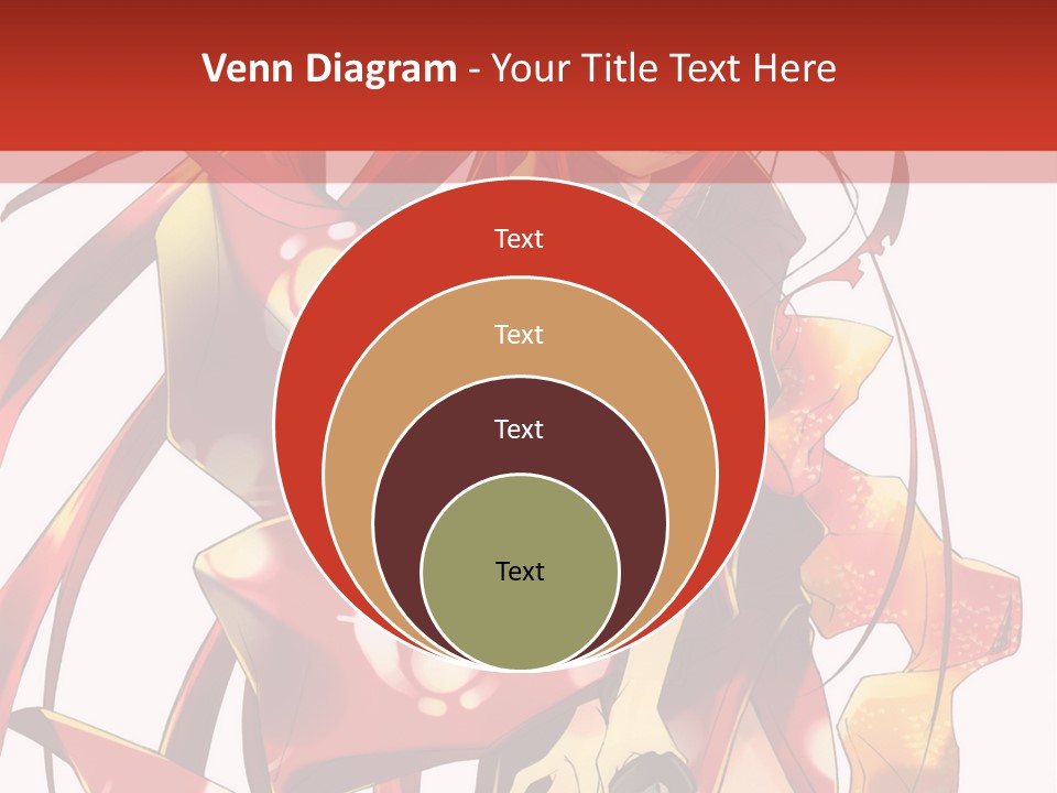 A Woman In A Red Dress With Long Hair PowerPoint Template