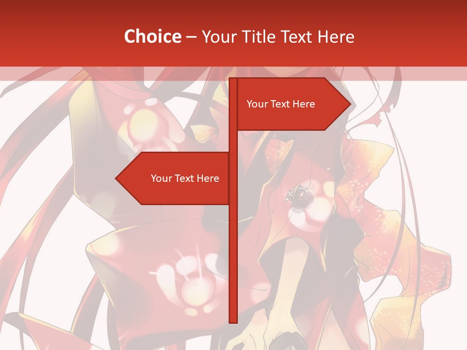 A Woman In A Red Dress With Long Hair PowerPoint Template