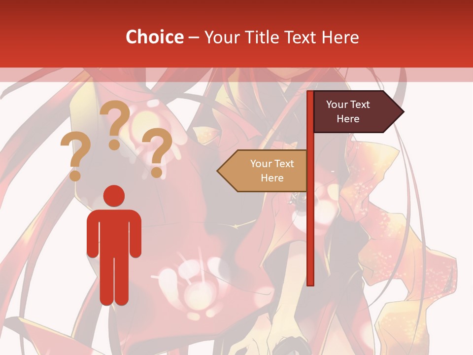 A Woman In A Red Dress With Long Hair PowerPoint Template