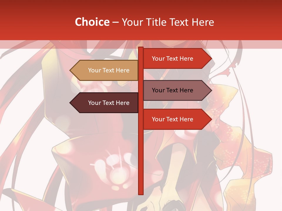 A Woman In A Red Dress With Long Hair PowerPoint Template