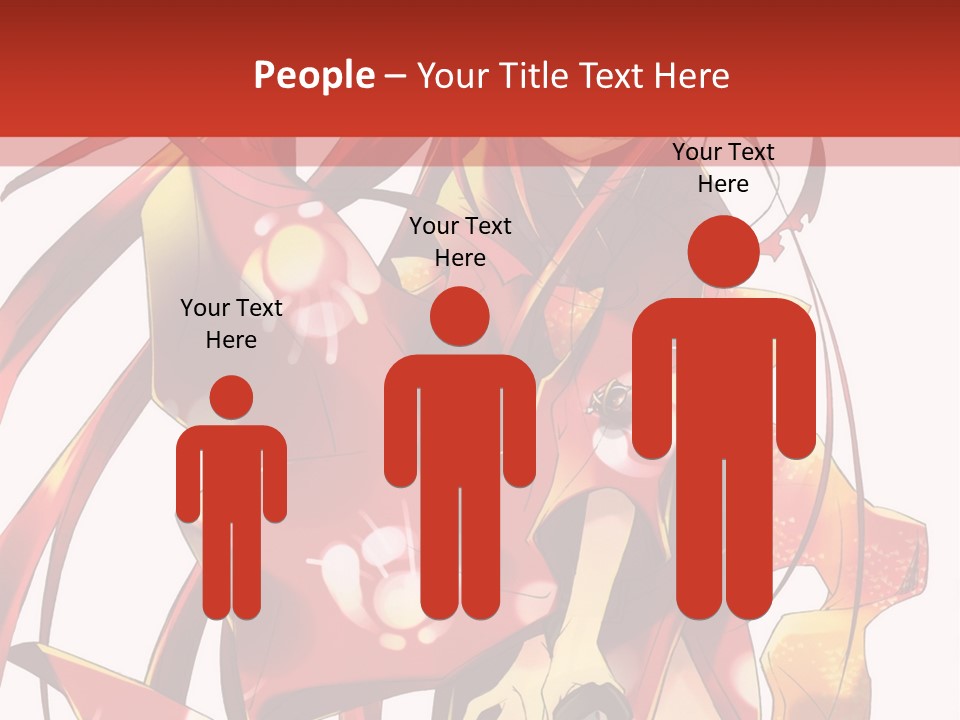 A Woman In A Red Dress With Long Hair PowerPoint Template