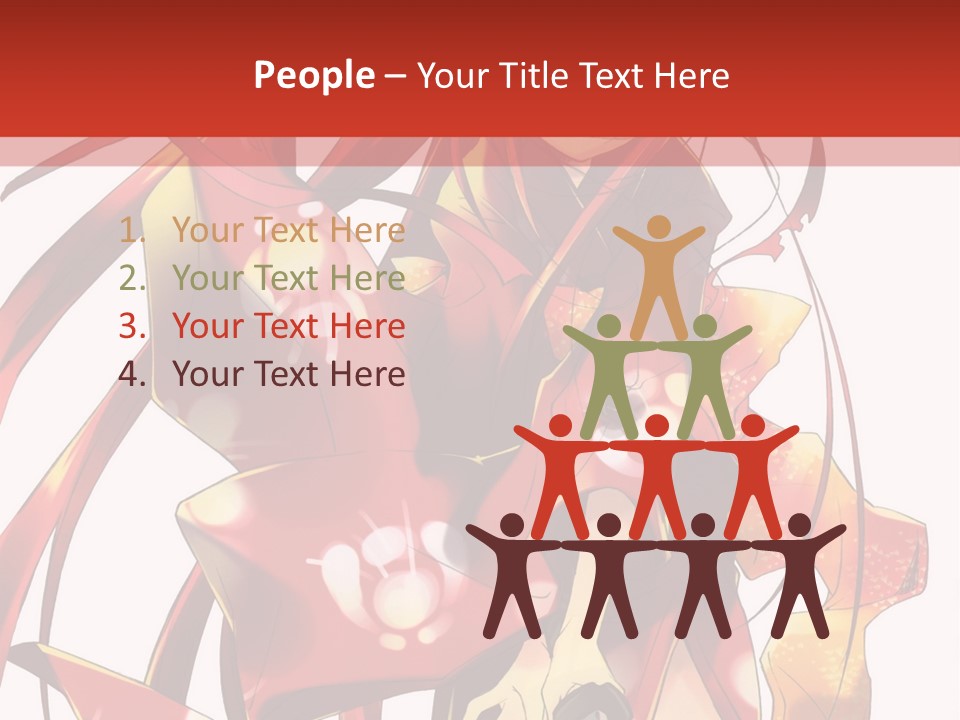 A Woman In A Red Dress With Long Hair PowerPoint Template