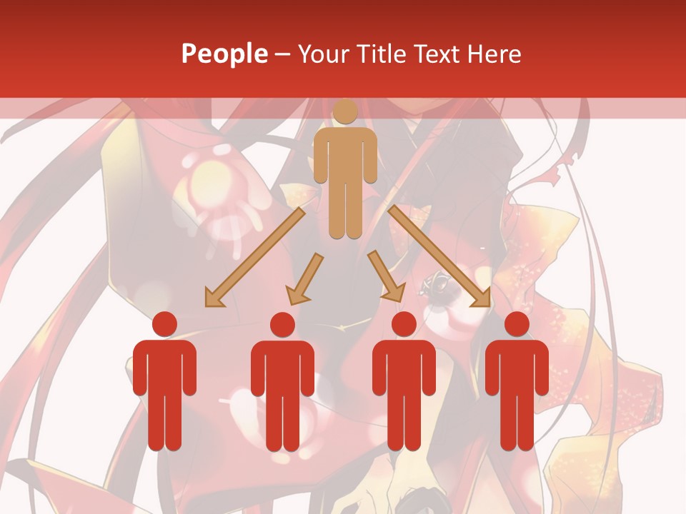 A Woman In A Red Dress With Long Hair PowerPoint Template