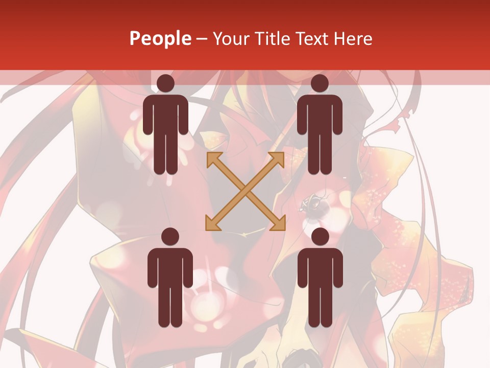 A Woman In A Red Dress With Long Hair PowerPoint Template