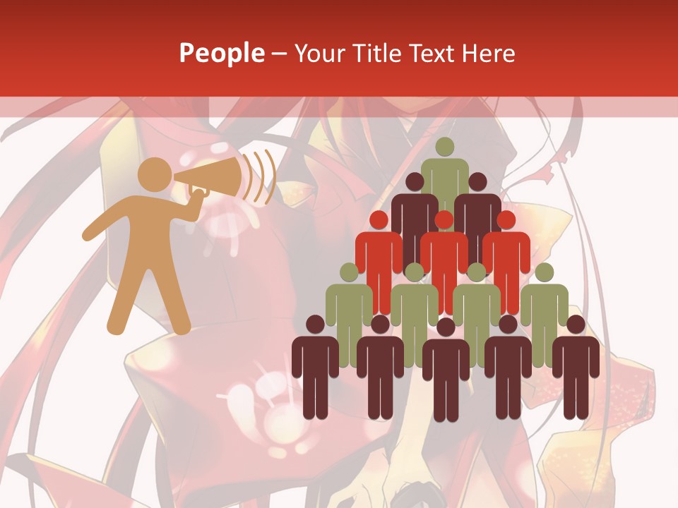 A Woman In A Red Dress With Long Hair PowerPoint Template