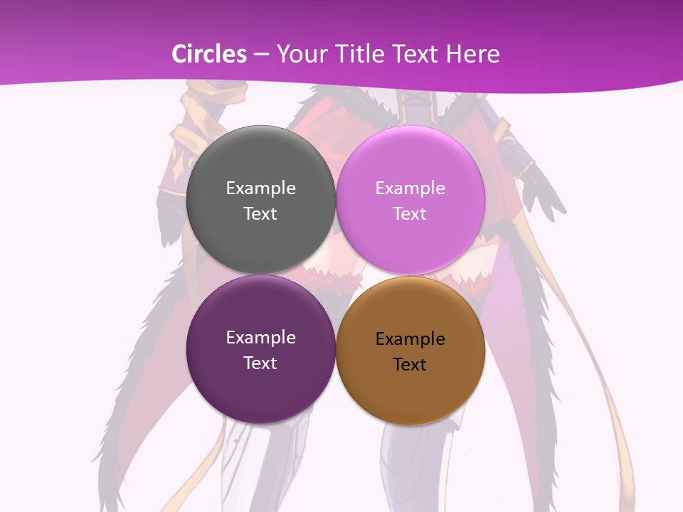 A Woman In A Red Dress Is Holding A Sword PowerPoint Template