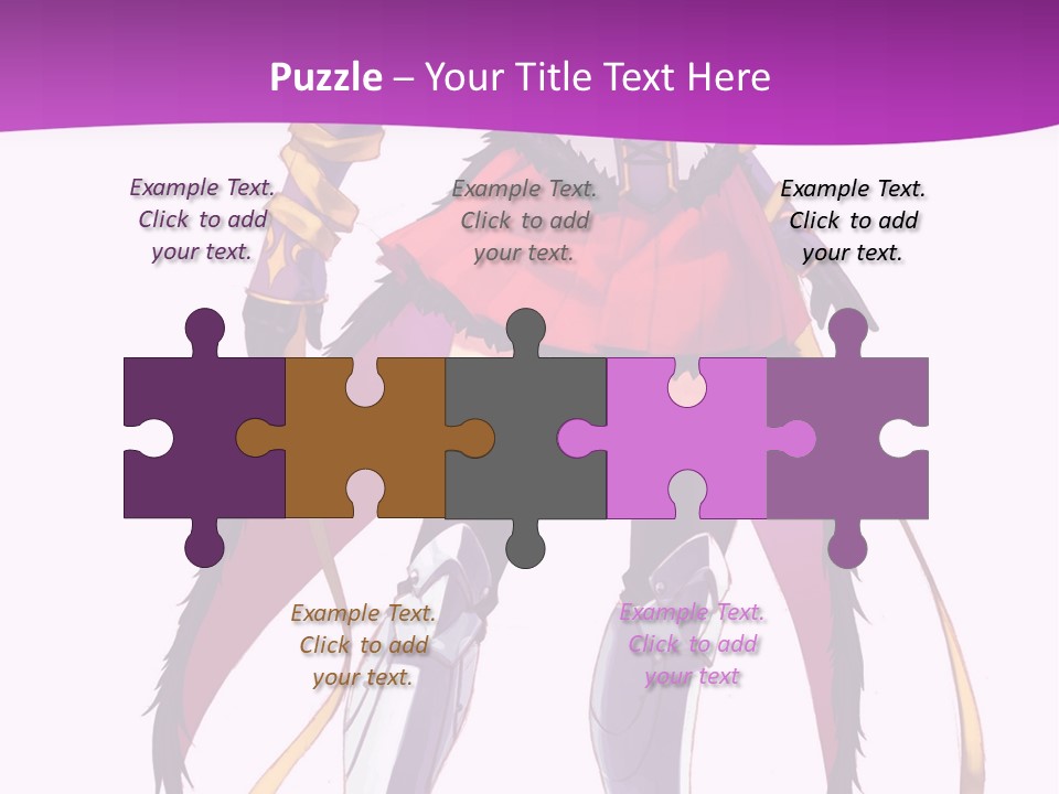 A Woman In A Red Dress Is Holding A Sword PowerPoint Template