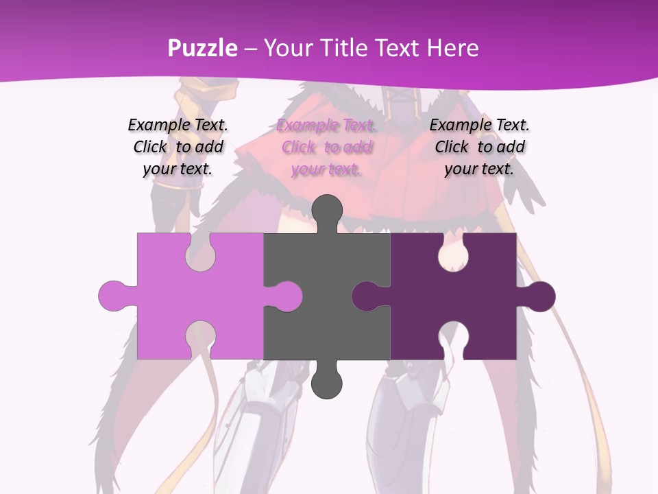 A Woman In A Red Dress Is Holding A Sword PowerPoint Template