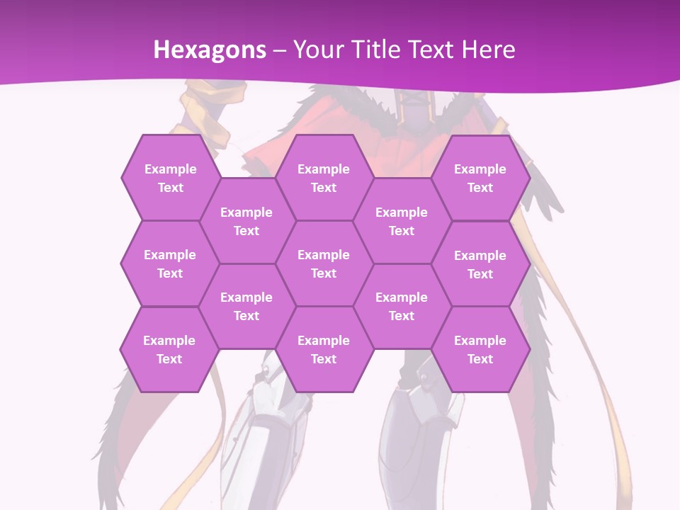 A Woman In A Red Dress Is Holding A Sword PowerPoint Template