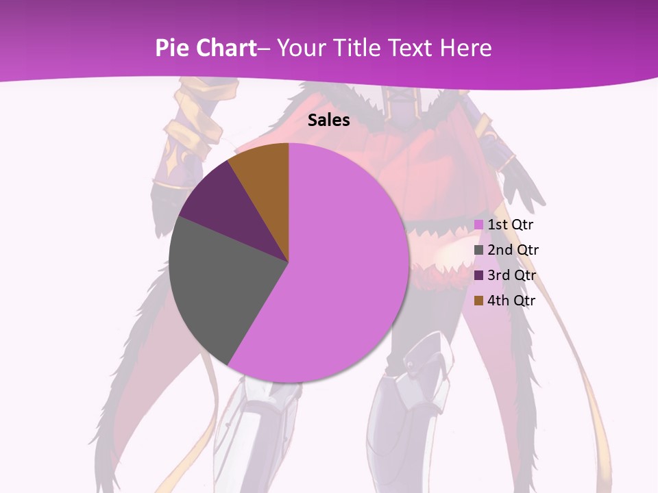 A Woman In A Red Dress Is Holding A Sword PowerPoint Template