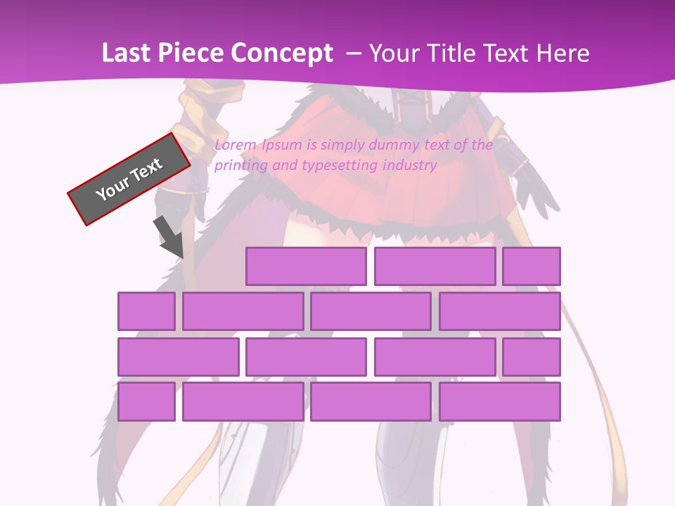 A Woman In A Red Dress Is Holding A Sword PowerPoint Template