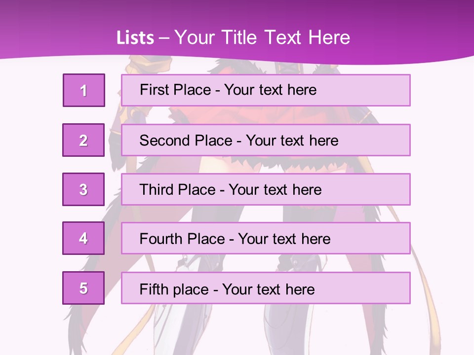 A Woman In A Red Dress Is Holding A Sword PowerPoint Template