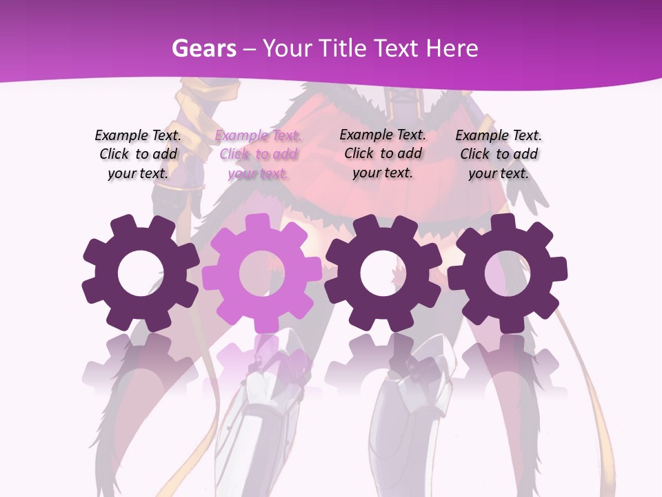 A Woman In A Red Dress Is Holding A Sword PowerPoint Template