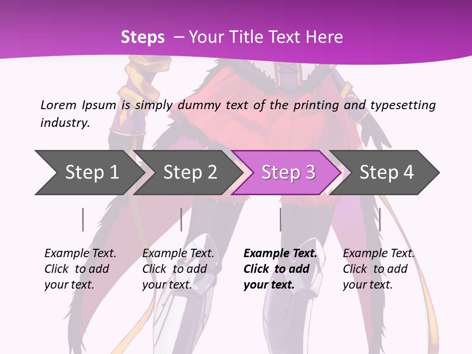 A Woman In A Red Dress Is Holding A Sword PowerPoint Template
