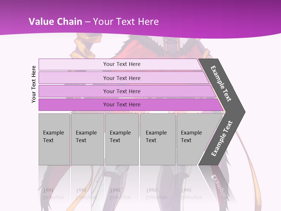 A Woman In A Red Dress Is Holding A Sword PowerPoint Template