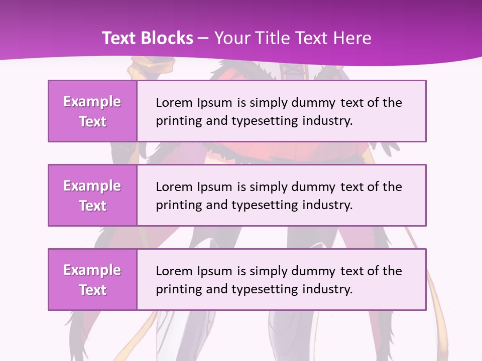 A Woman In A Red Dress Is Holding A Sword PowerPoint Template