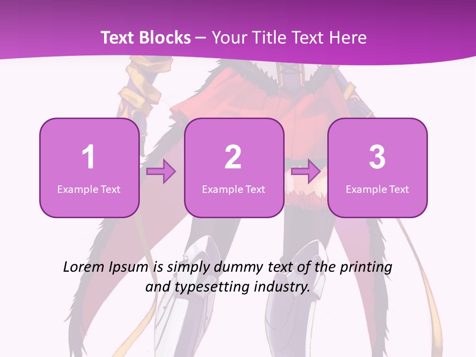 A Woman In A Red Dress Is Holding A Sword PowerPoint Template