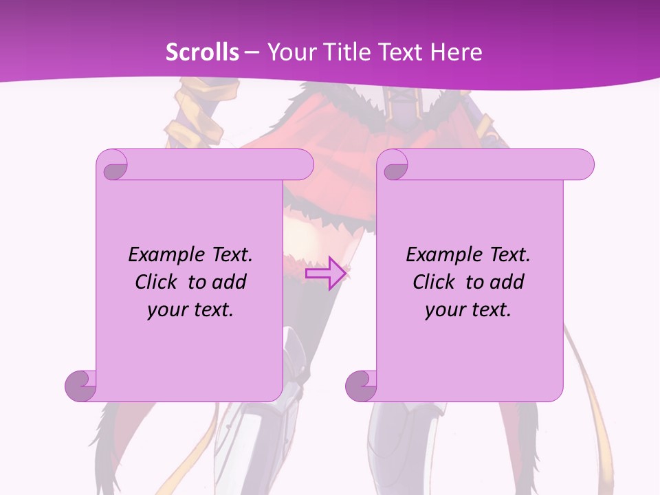 A Woman In A Red Dress Is Holding A Sword PowerPoint Template