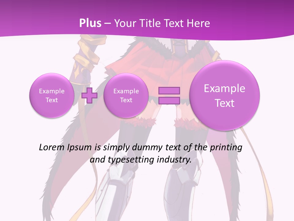 A Woman In A Red Dress Is Holding A Sword PowerPoint Template