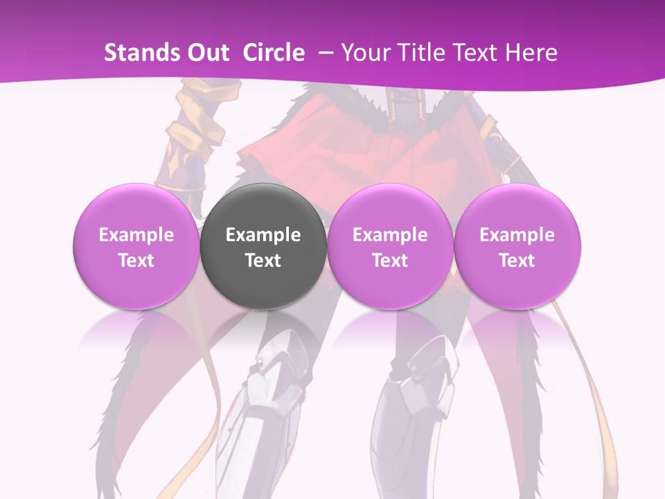 A Woman In A Red Dress Is Holding A Sword PowerPoint Template