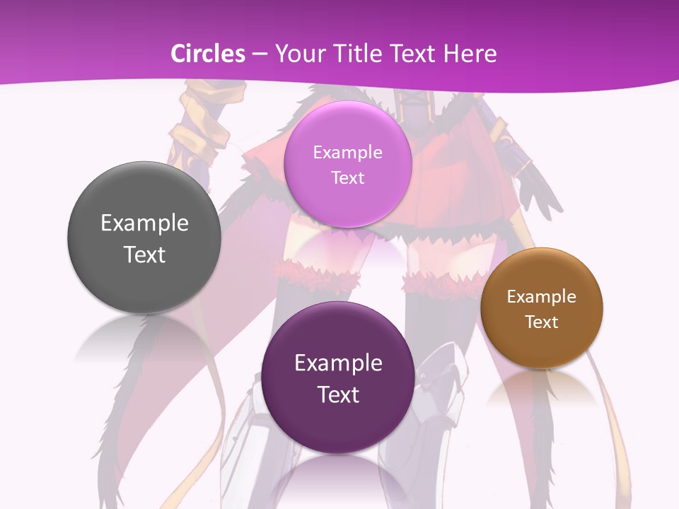 A Woman In A Red Dress Is Holding A Sword PowerPoint Template