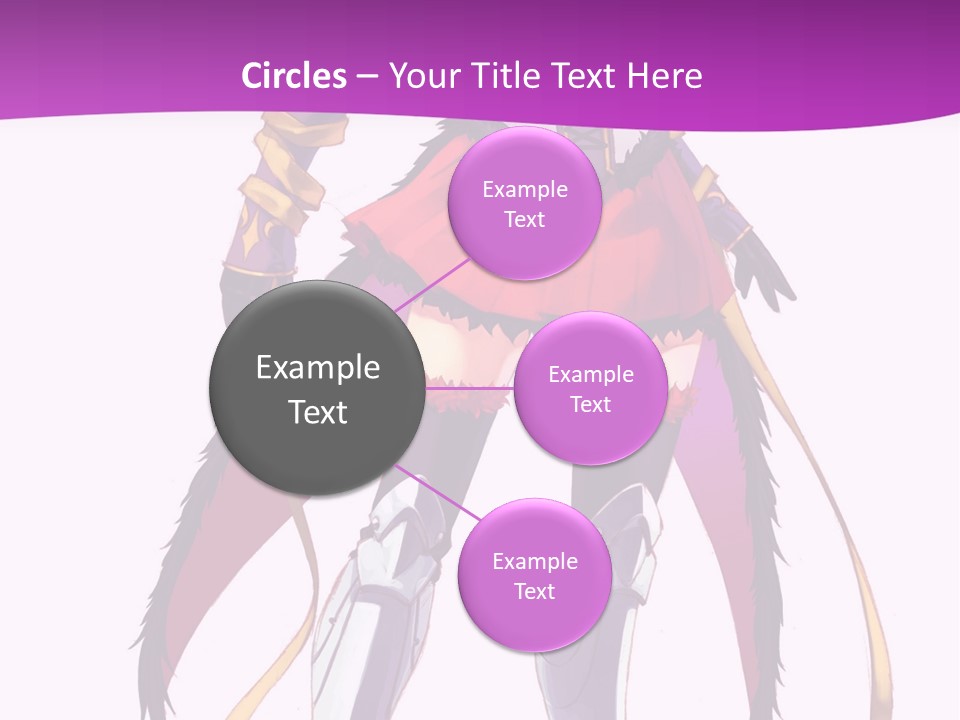 A Woman In A Red Dress Is Holding A Sword PowerPoint Template