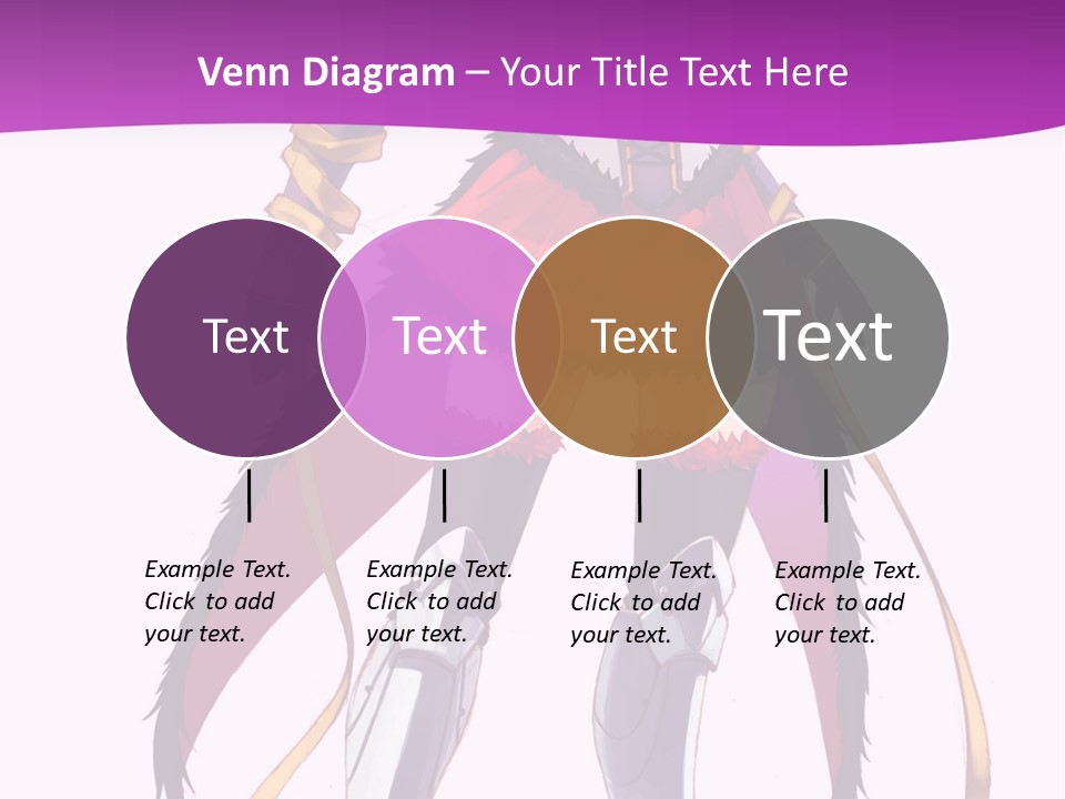 A Woman In A Red Dress Is Holding A Sword PowerPoint Template