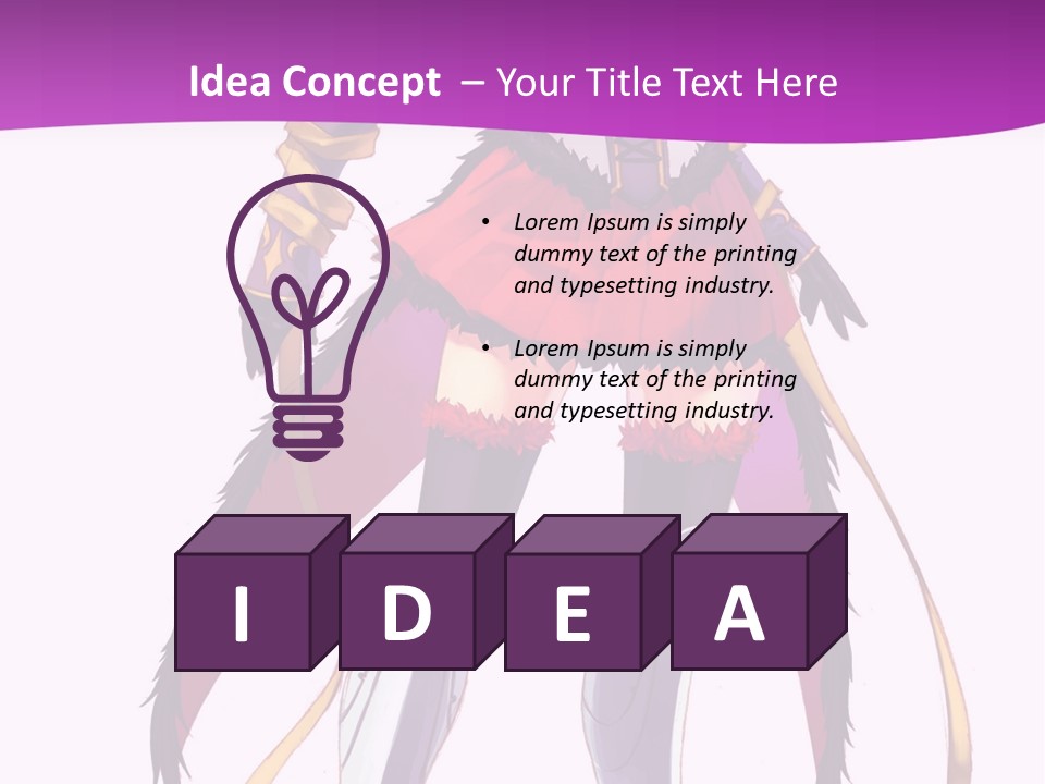 A Woman In A Red Dress Is Holding A Sword PowerPoint Template