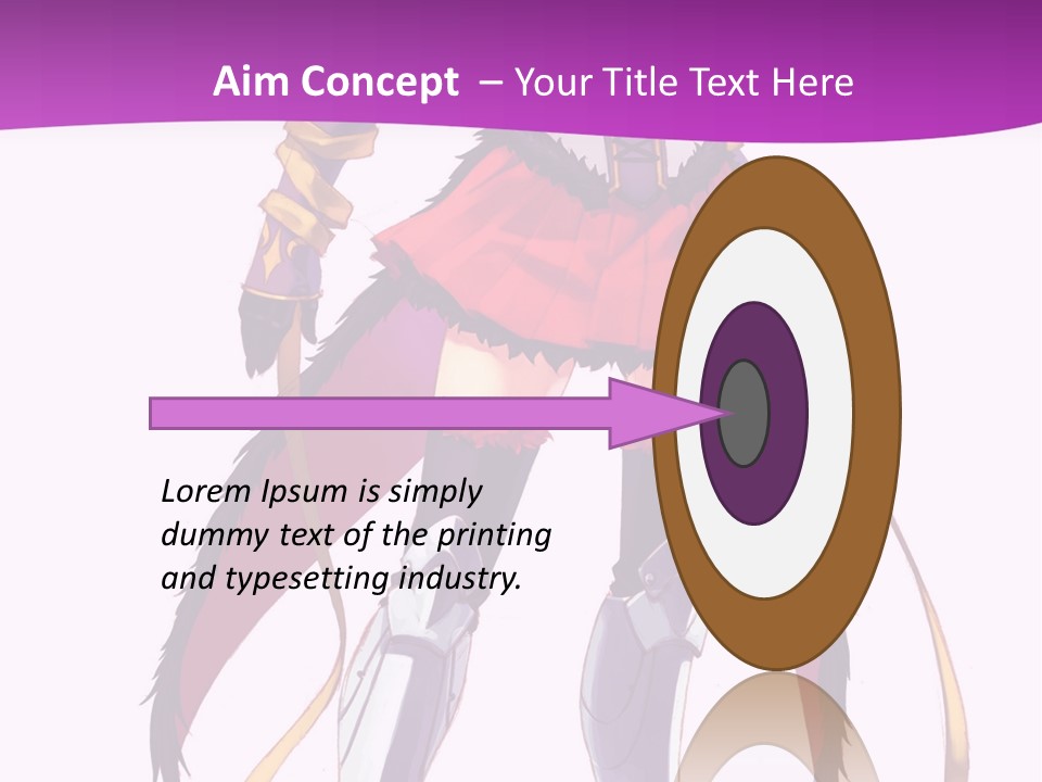 A Woman In A Red Dress Is Holding A Sword PowerPoint Template
