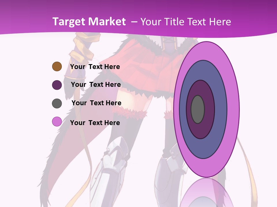 A Woman In A Red Dress Is Holding A Sword PowerPoint Template